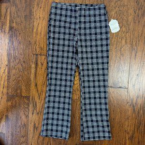 Altar'd State Kick Flare Plaid Cropped Pants NWT